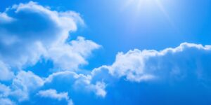 紫外線の強い太陽